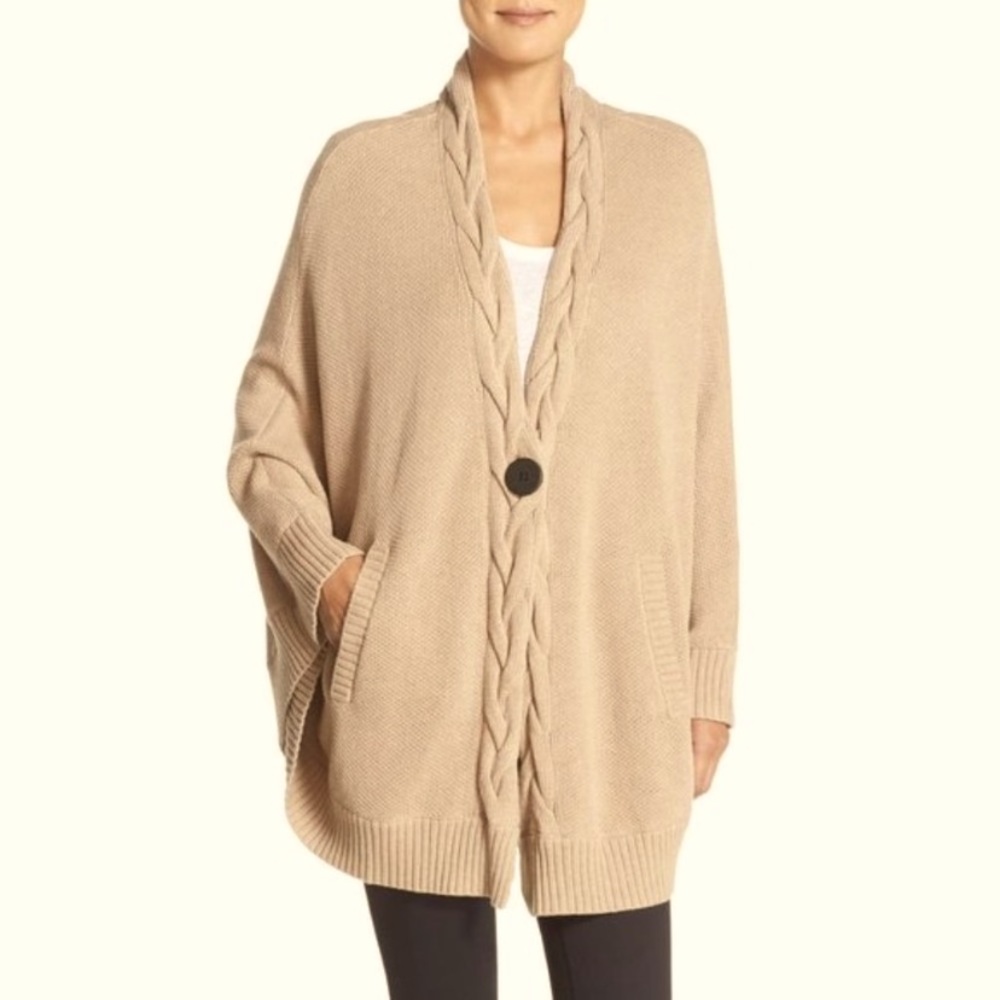 UGG Australia Anjeline Cable Knit Poncho Cape